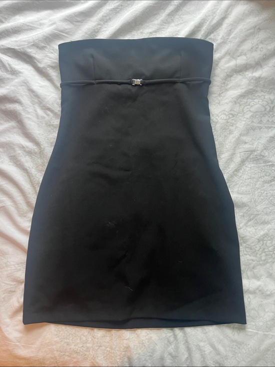 Zara Dresses & Skirts - Zara Strapless Black Mini Dress with Center Accent